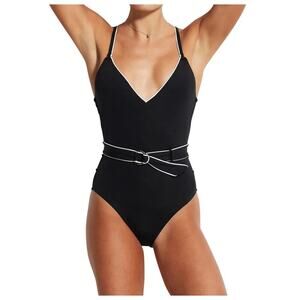 Seafolly Active Piped One-Piece Swimsuit Size US/12